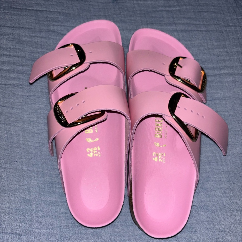 Birkenstock Arizona Big Buckle
Natural Leather Patent - High Shine Fondant Pink
